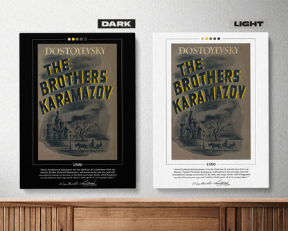 The Brothers Karamazov Book Cover Poster | Fyodor Dostoevsky, The Brothers Karamazov Poster, Book Posters, Canvas Wall Art, Book Lover Gift