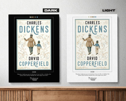 David Copperfield Book Cover Poster | Charles Dickens, David Copperfield Poster, Book Posters, Canvas Wall Art, Book Art, Book Lover Gift