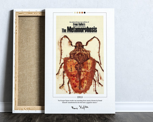 The Metamorphosis Book Cover Poster | Franz Kafka, Metamorphosis Poster, Metamorphosis Print, Book Posters, Canvas Wall Art, Book Lover Gift