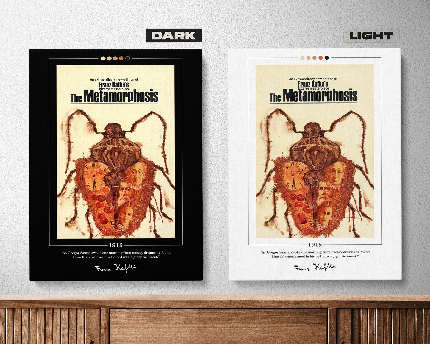 The Metamorphosis Book Cover Poster | Franz Kafka, Metamorphosis Poster, Metamorphosis Print, Book Posters, Canvas Wall Art, Book Lover Gift