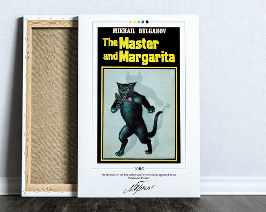 The Master and Margarita Book Cover Poster | Mikhail Bulgakov, Master and Margarita Poster, Book Posters, Canvas Wall Art, Book Lover Gift
