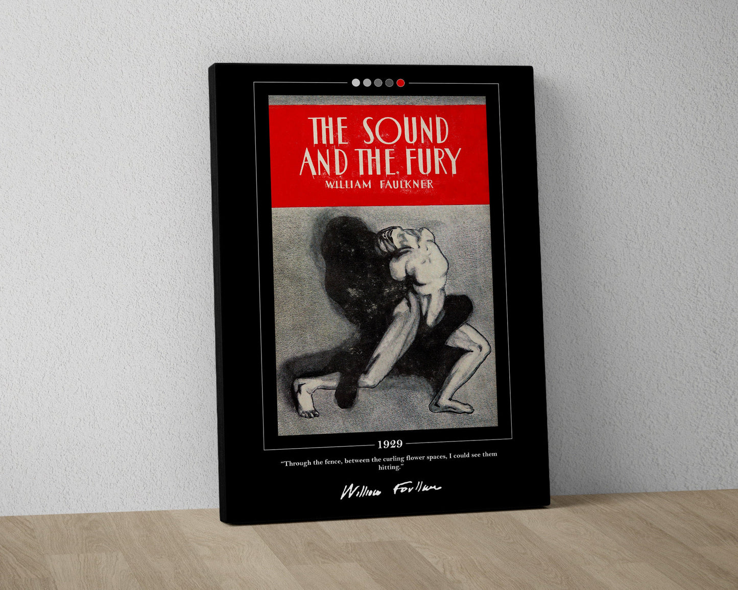 The Sound and the Fury Book Cover Poster | William Faulkner, The Sound and the Fury Poster, Book Posters, Canvas Wall Art, Book Lover Gift