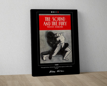 The Sound and the Fury Book Cover Poster | William Faulkner, The Sound and the Fury Poster, Book Posters, Canvas Wall Art, Book Lover Gift