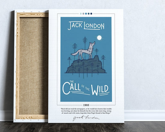 The Call of the Wild Book Cover Poster | Jack London, The Call of the Wild Poster, Book Posters, Canvas Wall Art, Book Art, Book Lover Gift