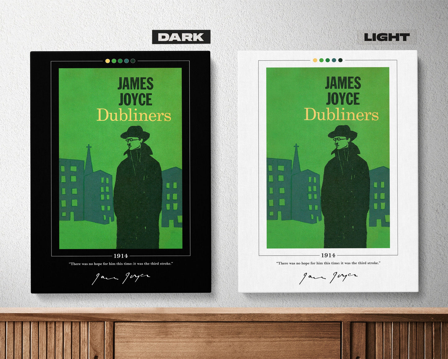 Dubliners Book Cover Poster | James Joyce, Dubliners Poster, Dubliners Print, Book Posters, Book Art, Canvas Wall Art, Book Lover Gift