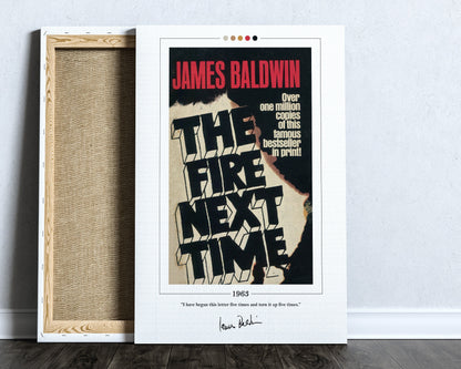 The Fire Next Time Book Cover Poster | James Baldwin, The Fire Next Time Poster, Book Posters, Canvas Wall Art, Book Art, Book Lover Gift