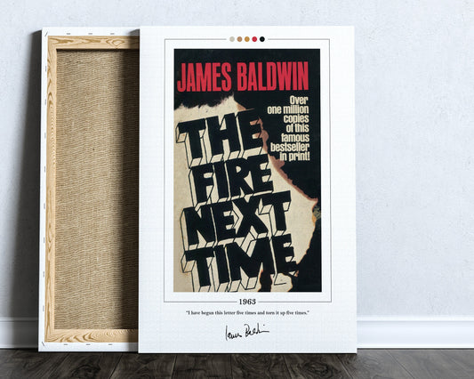 The Fire Next Time Book Cover Poster | James Baldwin, The Fire Next Time Poster, Book Posters, Canvas Wall Art, Book Art, Book Lover Gift