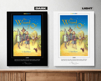 The Wizard of Oz Book Cover Poster | L. Frank Baum, Wizard of Oz Poster, Wizard of Oz Print, Book Posters, Canvas Wall Art, Book Lover Gift