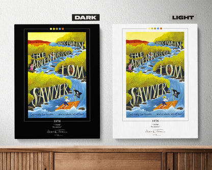 The Adventures of Tom Sawyer Book Cover Poster | Mark Twain, The Adventures of Tom Sawyer Poster, Book Posters, Canvas Wall Art, Book Art