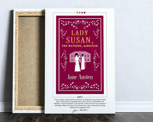 Lady Susan Book Cover Poster | Jane Austen, Lady Susan Poster, Lady Susan Print, Book Posters, Canvas Wall Art, Book Art, Book Lover Gift