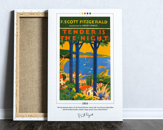 Tender Is the Night Book Cover Poster | F. Scott Fitzgerald, Tender Is the Night Poster, Book Posters, Canvas Wall Art, Book Lover Gift