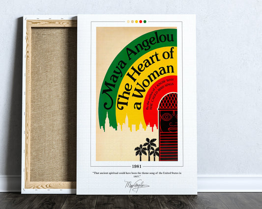 The Heart of a Woman Book Cover Poster | Maya Angelou, The Heart of a Woman Poster, Book Posters, Canvas Wall Art, Book Art, Book Lover Gift