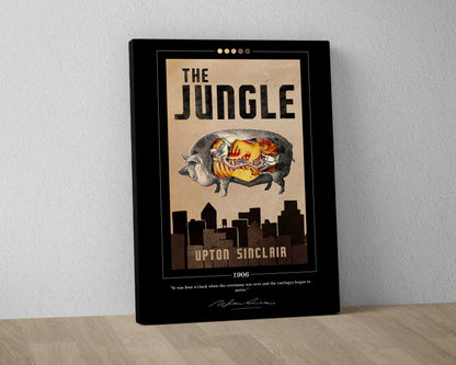 The Jungle Book Cover Poster | Upton Sinclair, The Jungle Poster, The Jungle Print, Book Posters, Canvas Wall Art, Book Art, Book Lover Gift