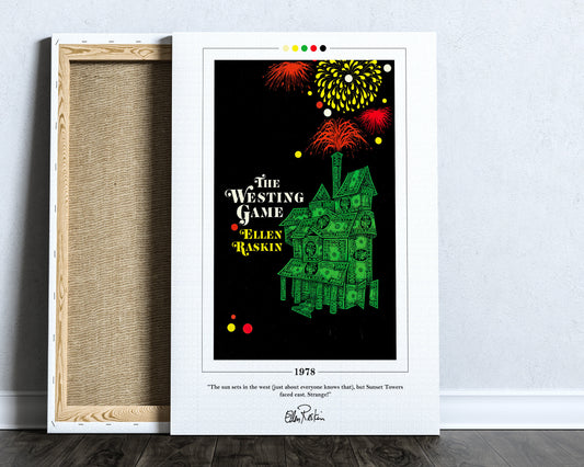 The Westing Game Book Cover Poster | Ellen Raskin, The Westing Game Poster, The Westing Game Print, Book Posters, Book Art, Book Lover Gift