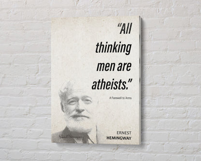 Ernest Hemingway Quote Wall Art | A Farewell to Arms Quote Poster, Quote Print, Quote Art, Book Quote, Canvas Wall Art, Book Lover Gift