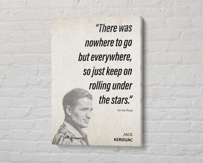 Jack Kerouac Quote Wall Art | "The Stars" On the Road Quote Poster, Quote Print, Quote Art, Book Quotes, Canvas Wall Art, Book Lover Gift