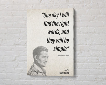 Jack Kerouac Quote Wall Art | The Dharma Bums Quote Poster, Quote Print, Quote Art, Book Quotes, Canvas Wall Art, Book Lover Gift