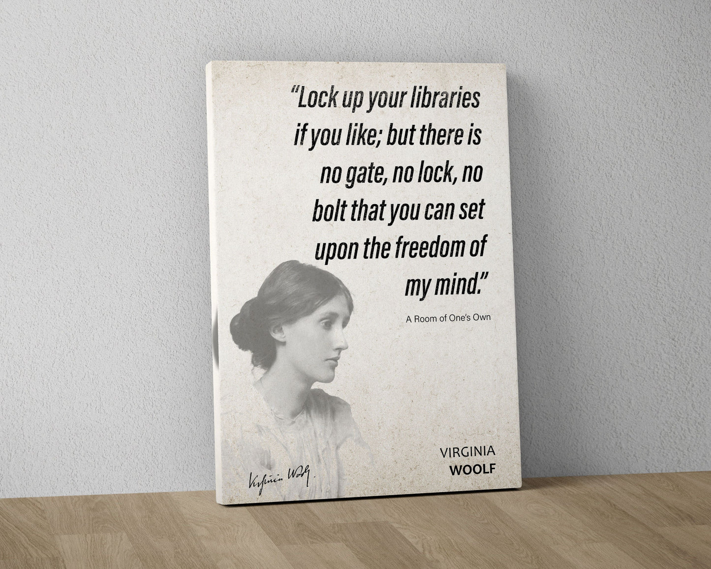 Virginia Woolf Quote Wall Art | "Libraries" A Room of One's Own Quote Poster, Quote Print, Quote Art, Book Quotes, Book Lover Gift