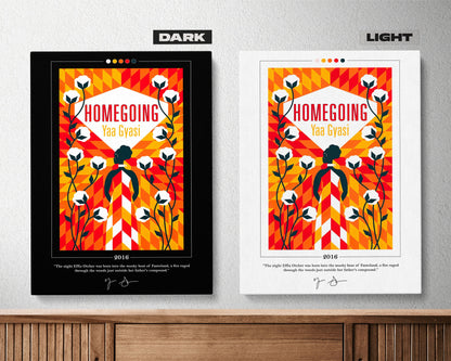 Homegoing Book Cover Poster | Yaa Gyasi, Homegoing Poster, Homegoing Print, Book Posters, Book Art, Canvas Wall Art, Book Lover Gift