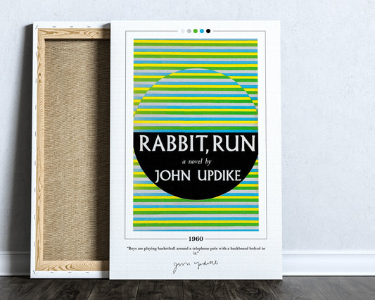 Rabbit Run Book Cover Poster | John Updike, Rabbit Run Poster, Rabbit Run Print, Book Posters, Canvas Wall Art, Book Art, Book Lover Gift