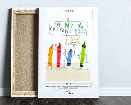 The Day the Crayons Quit Book Cover Poster | Drew Daywalt, The Day the Crayons Quit Poster, Book Posters, Book Art, Book Lover Gift