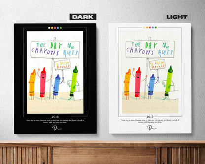 The Day the Crayons Quit Book Cover Poster | Drew Daywalt, The Day the Crayons Quit Poster, Book Posters, Book Art, Book Lover Gift