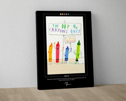 The Day the Crayons Quit Book Cover Poster | Drew Daywalt, The Day the Crayons Quit Poster, Book Posters, Book Art, Book Lover Gift