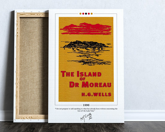 The Island of Dr Moreau Book Cover Poster | H. G. Wells, The Island of Dr Moreau Poster, Book Posters, Book Art, Book Lover Gift
