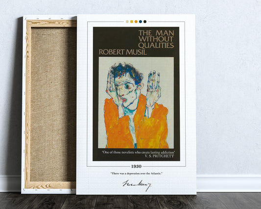 The Man Without Qualities Book Cover Poster | Robert Musil, Man Without Qualities Poster, Book Posters, Book Art, Book Lover Gift