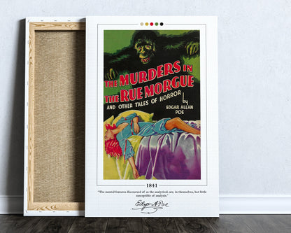 The Murders in the Rue Morgue Book Cover Poster | Edgar Allan Poe, The Murders in the Rue Morgue Poster, Book Posters, Book Lover Gift