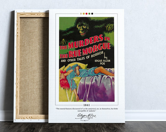The Murders in the Rue Morgue Book Cover Poster | Edgar Allan Poe, The Murders in the Rue Morgue Poster, Book Posters, Book Lover Gift
