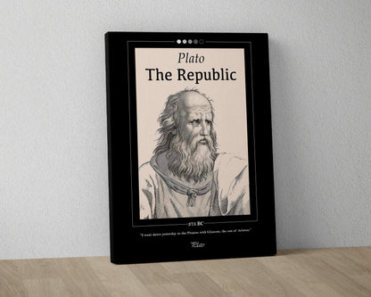 Republic Book Cover Poster | Plato, Republic Poster, Republic Print, Book Posters, Book Prints, Book Art, Canvas Wall Art, Book Lover Gift