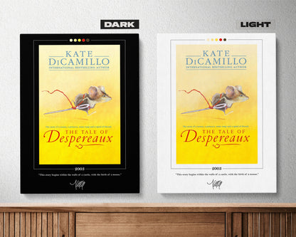 The Tale of Despereaux Book Cover Poster | Kate DiCamillo, The Tale of Despereaux Poster, Book Posters, Book Art, Book Lover Gift