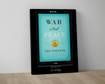 War and Peace Book Cover Poster | Leo Tolstoy, War and Peace Poster, War and Peace Print, Book Posters, Book Art, Book Lover Gift