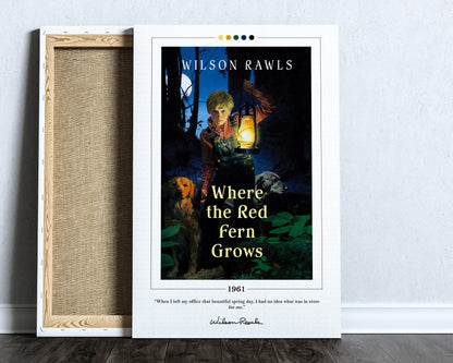 Where the Red Fern Grows Book Cover Poster | Wilson Rawls, Where the Red Fern Grows Poster, Book Posters, Book Art, Book Lover Gift