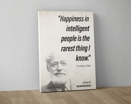 Ernest Hemingway Quote Wall Art | The Garden of Eden Quote Poster, Quote Print, Quote Art, Book Quotes, Canvas Wall Art, Book Lover Gift