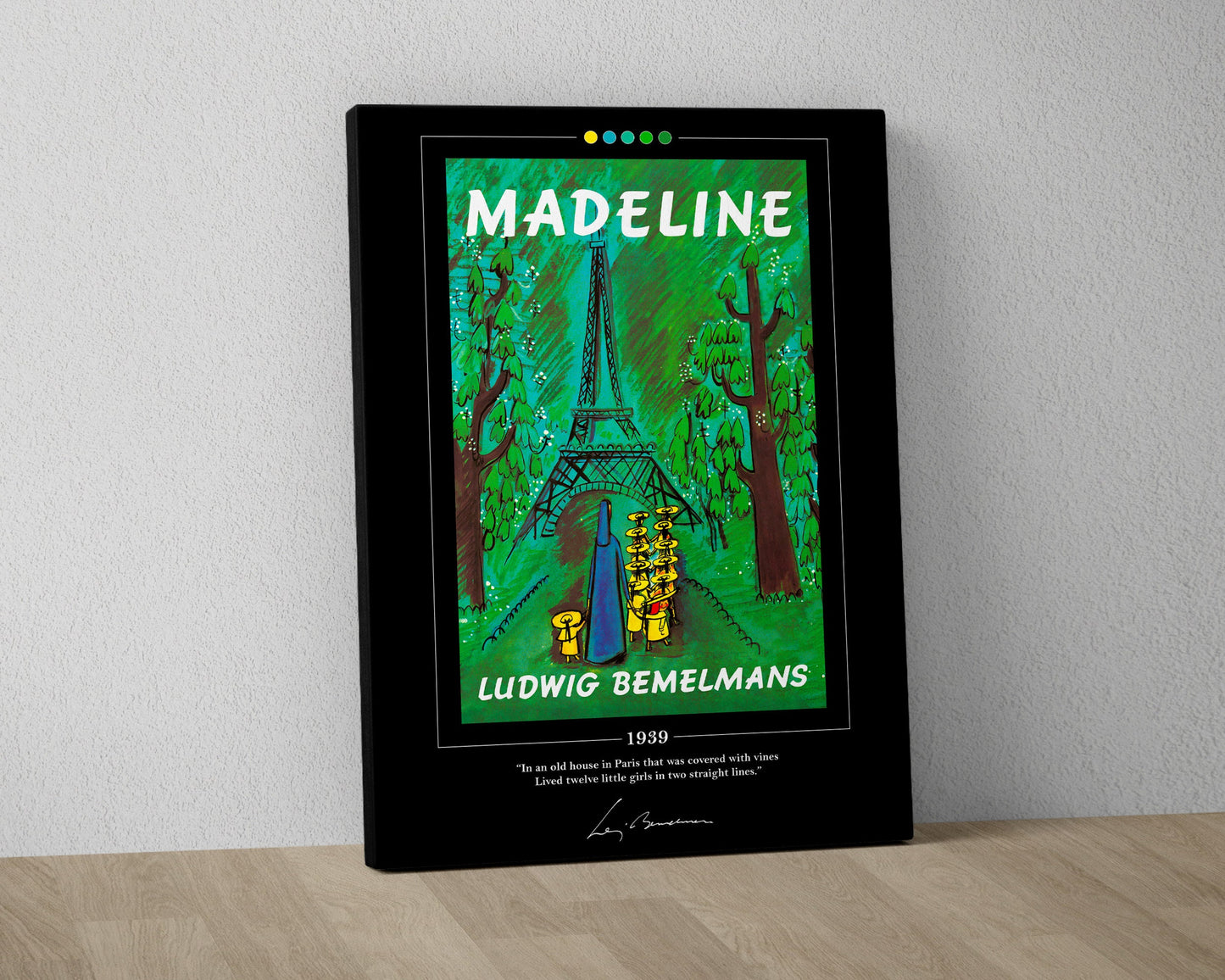 Madeline Book Cover Poster | Ludwig Bemelmans, Madeline Poster, Madeline Print, Book Posters, Canvas Wall Art, Book Art, Book Lover Gift