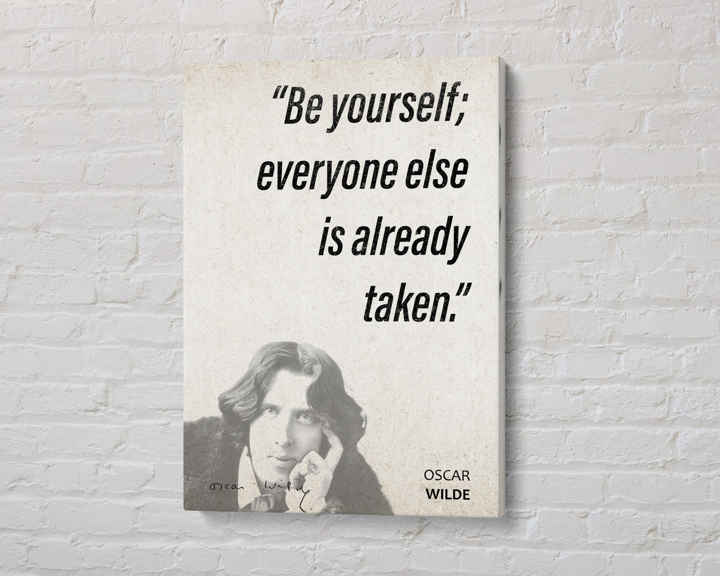 Oscar Wilde Quote Wall Art | "Be Yourself" Quote Poster, Quote Print, Quote Art, Book Quote, Canvas Wall Art, Book Lover Gift