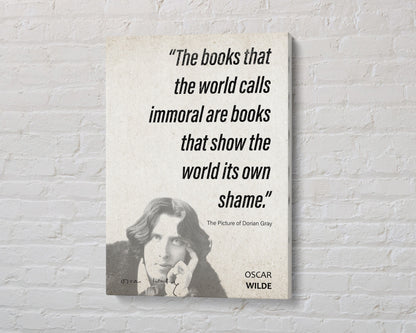Oscar Wilde Quote Wall Art | The Picture of Dorian Gray Quote Poster, Quote Print, Quote Art, Book Quote, Canvas Wall Art, Book Lover Gift