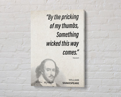 William Shakespeare Quote Wall Art | Macbeth Quote Poster, Quote Print, Quote Art, Book Quote, Canvas Wall Art, Book Lover Gift