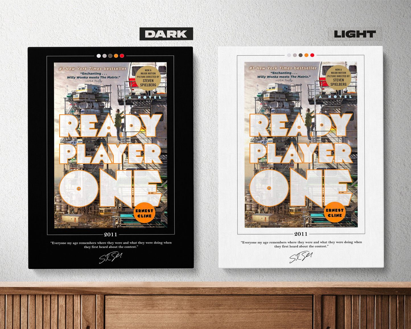 Ready Player One Book Cover Poster | Ernest Cline, Ready Player One Poster, Book Posters, Canvas Wall Art, Book Art, Book Lover Gift