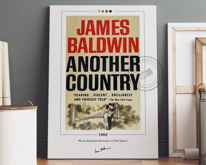 Another Country Book Cover Poster | James Baldwin, Another Country Poster, Another Country Print, Book Poster, Canvas Print, Book Lover Gift