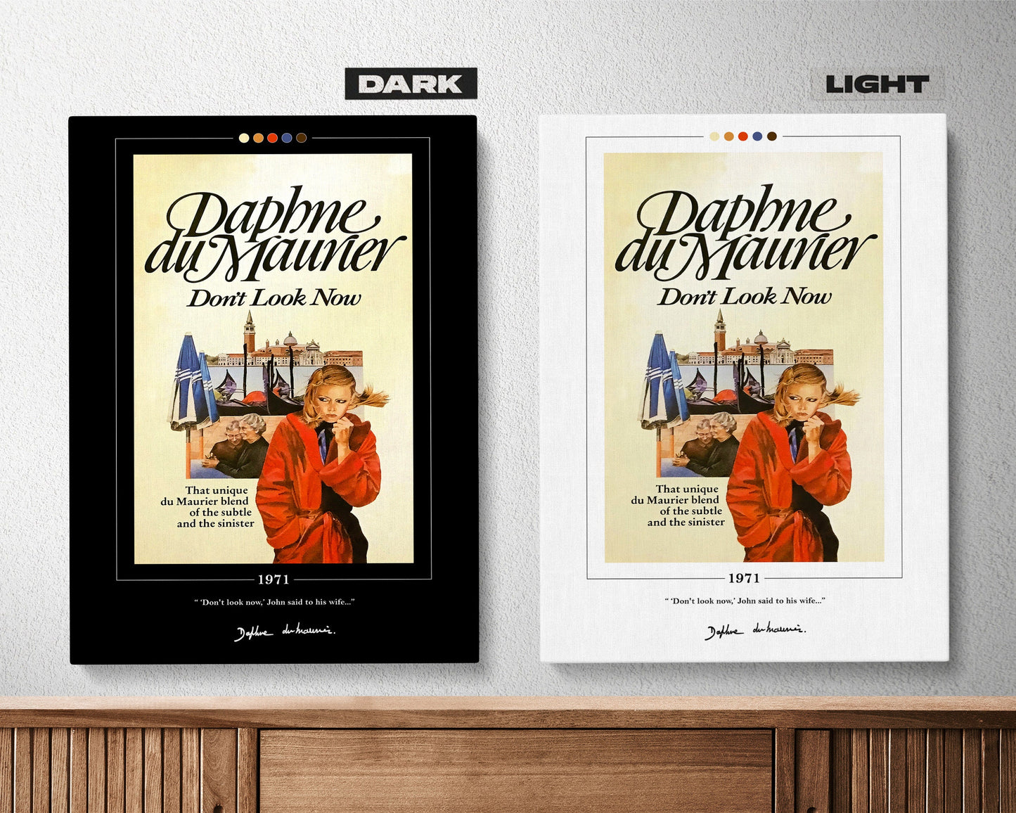 Don't Look Now Book Cover Poster | Daphne du Maurier, Don't Look Now Poster, Don't Look Now Print, Book Posters, Book Art, Book Lover Gift