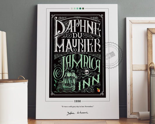 Jamaica Inn Book Cover Poster | Daphne du Maurier, Jamaica Inn Poster, Jamaica Inn Print, Book Posters, Canvas Wall Art, Book Lover Gift