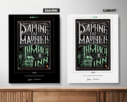 Jamaica Inn Book Cover Poster | Daphne du Maurier, Jamaica Inn Poster, Jamaica Inn Print, Book Posters, Canvas Wall Art, Book Lover Gift