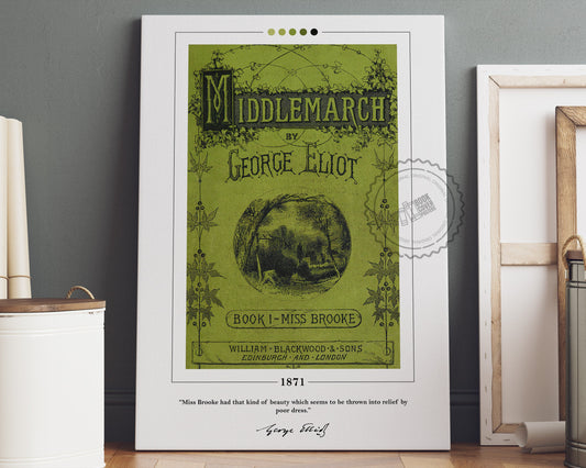 Middlemarch Book Cover Poster | George Eliot, Middlemarch Poster, Middlemarch Print, Book Poster, Book Art, Canvas Wall Art, Book Lover Gift