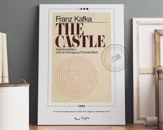 The Castle Book Cover Poster | Franz Kafka, The Castle Poster, The Castle Print, Book Posters, Book Art, Canvas Wall Art, Book Lover Gift