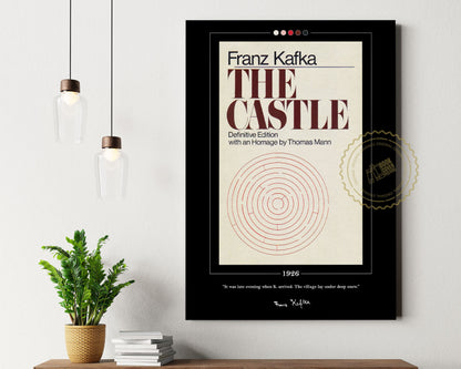 The Castle Book Cover Poster | Franz Kafka, The Castle Poster, The Castle Print, Book Posters, Book Art, Canvas Wall Art, Book Lover Gift