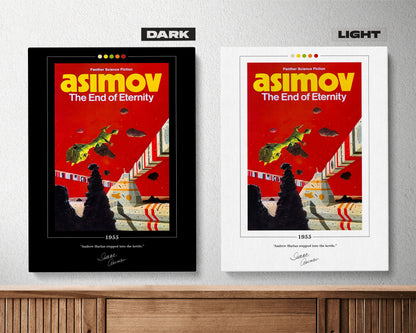 The End of Eternity Book Cover Poster | Isaac Asimov, The End of Eternity Poster, Book Posters, Book Art, Canvas Wall Art, Book Lover Gift