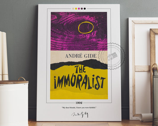 The Immoralist Book Cover Poster | Andre Gide, The Immoralist Poster, The Immoralist Print, Book Posters, Canvas Wall Art, Book Lover Gift